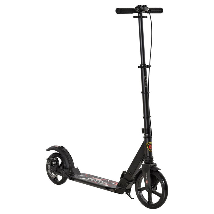 HOMCOM Teens Adult Kick Scooter Fold Adjust 14+ w/ Dual Brake System