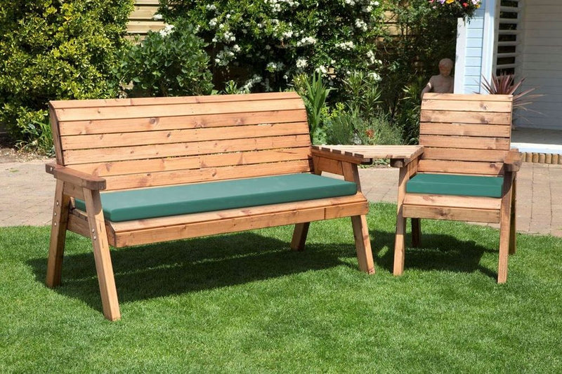 High-Quality 4 Seater Companion Set w/ Angled Tray - Hand Finished, FSC Wood, 10 Yr Guarantee