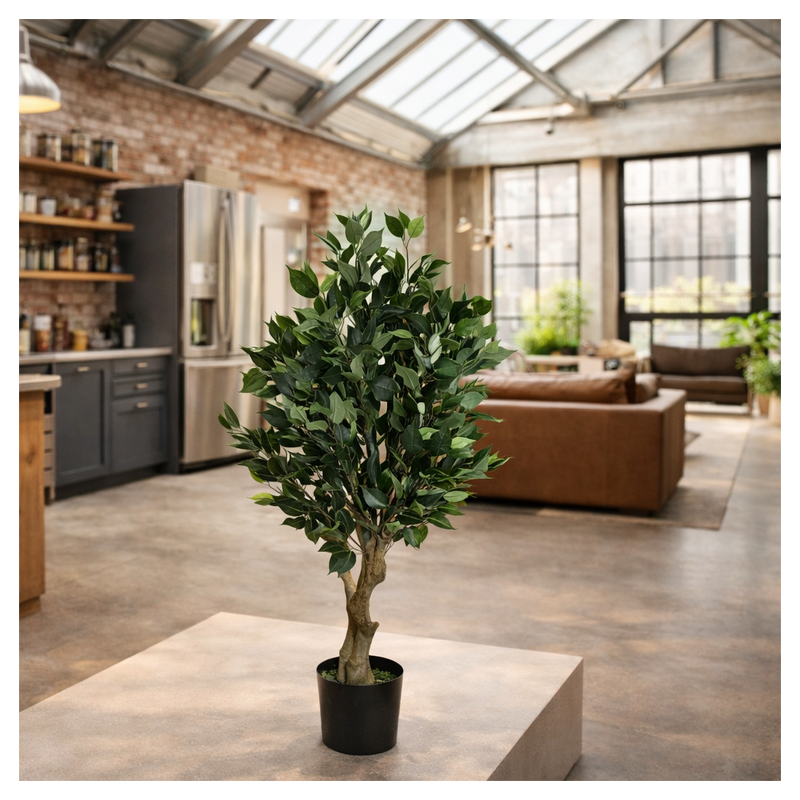 110cm Artificial Evergreen Ficus Tree