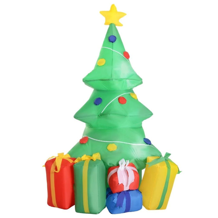 Inflatable Christmas tree 1.5m tall with Ornaments and Presents 75L x 65W x 150H cm