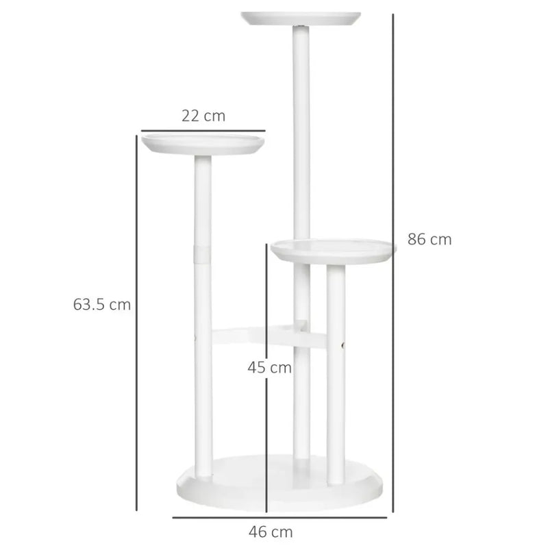 High-Quality 3 Tiered Bamboo Plant Stand - Indoor/Outdoor - White
