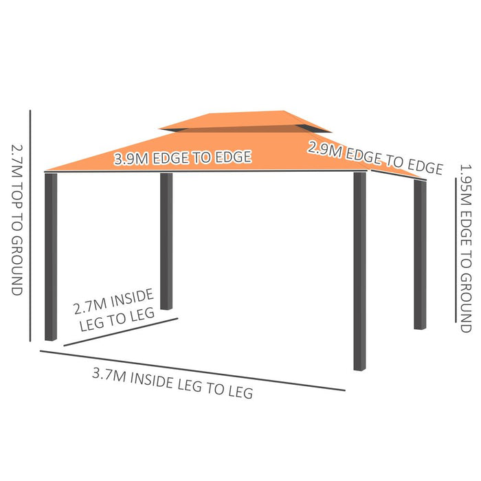 Premium 3x3.6m Aluminum Gazebo - Canopy Patio Marquee for Outdoor Events - High Quality and Durable