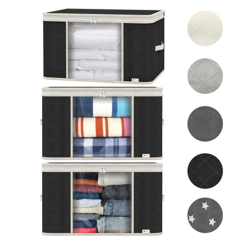 VINSANI 3pc DELUXE STORAGE BAGS - Enormous Capacity, Premium Material, Clear Window, Strengthened Design, Multifunctional