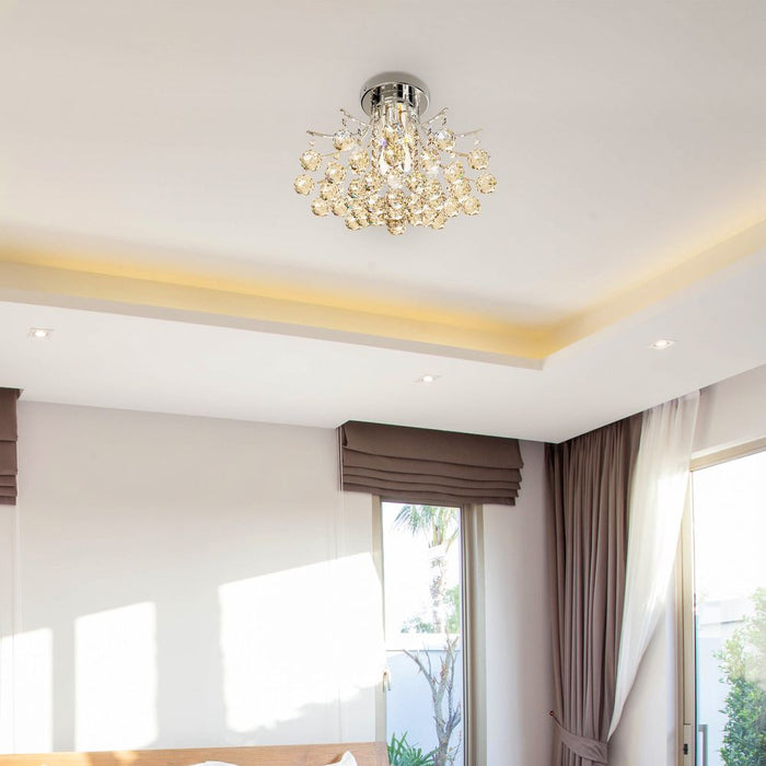 Shimmering Crystal Chandelier: Modern Pendant Light with K9 Crystals for a Glamorous and Stylish Ceiling Lighting