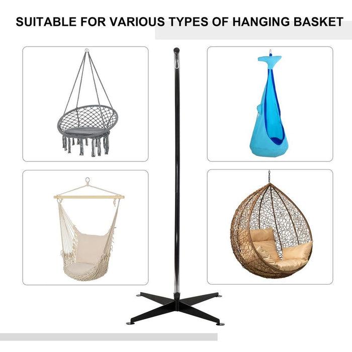 Hammock Chair Stand Only Heavy Duty Metal C-Stand Indoor or Outdoor