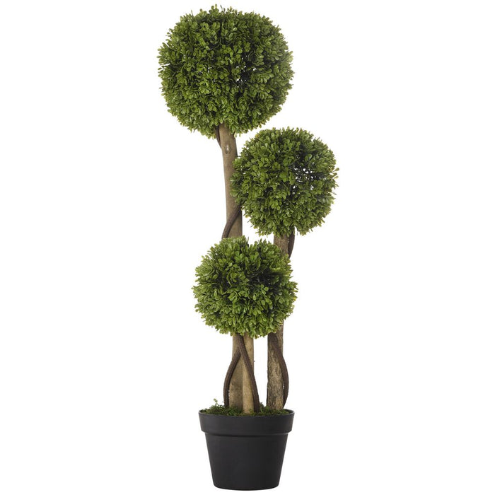 Premium Quality Faux Boxwood Ball Topiary - Indoor/Outdoor, 90cm