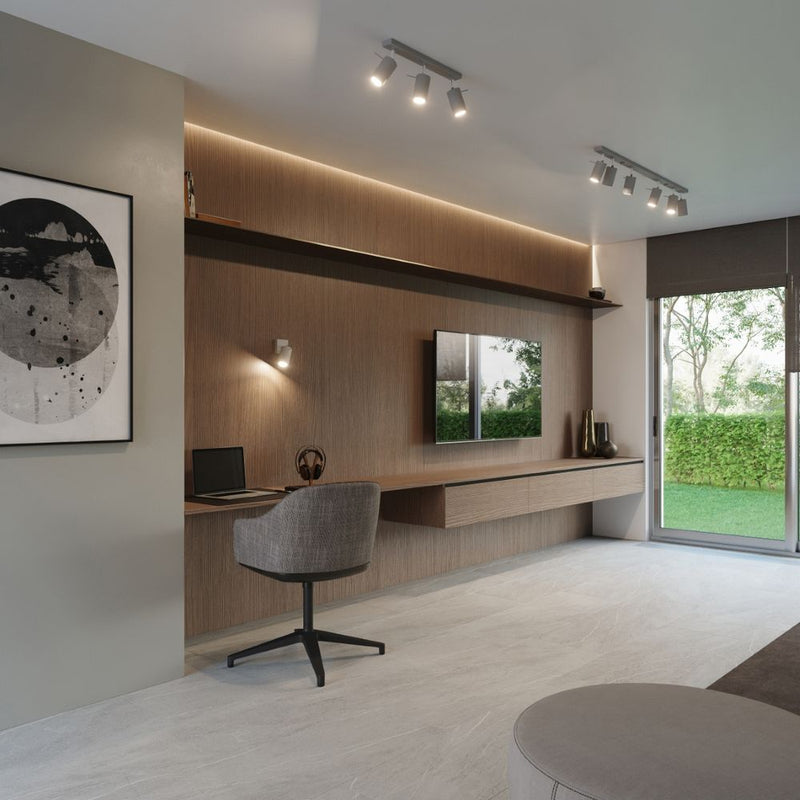 Modern Steel Ring Ceiling Lamp - High Quality GU10 Spotlights