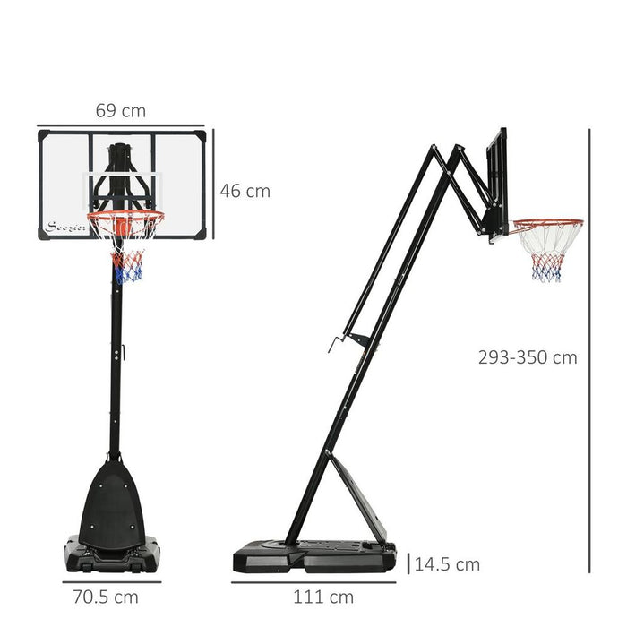 Premium Adjustable Basketball Hoop, Sturdy Frame, Height 2.4-2.9m