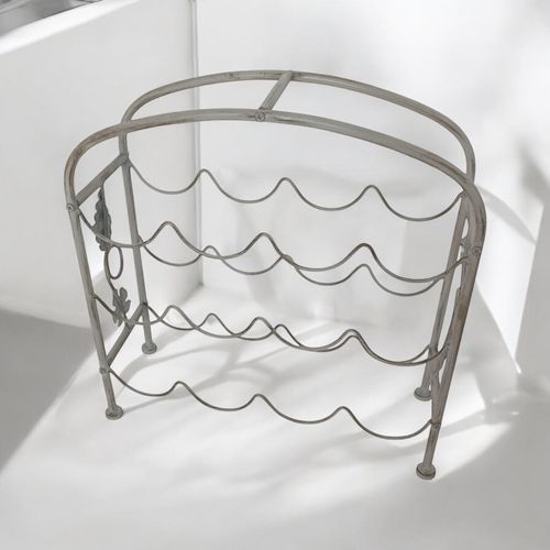 40CM 12 BOTTLE CREAM WINE HOLDER