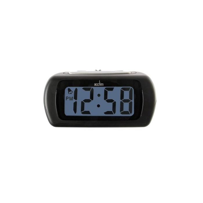 High-Quality Acctim Auric Large LCD Alarm Clock - Black