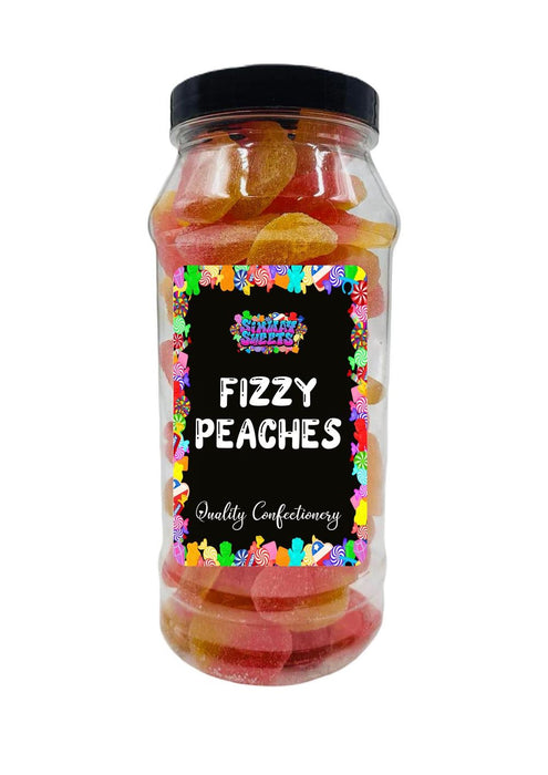 Delicious Fizzy Peaches Retro Sweets Gift Jar - Perfect for Gifting!