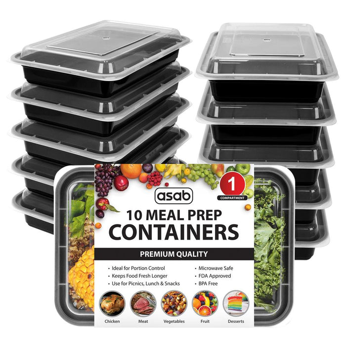 Premium Quality ASAB Meal Prep Containers - 10PK