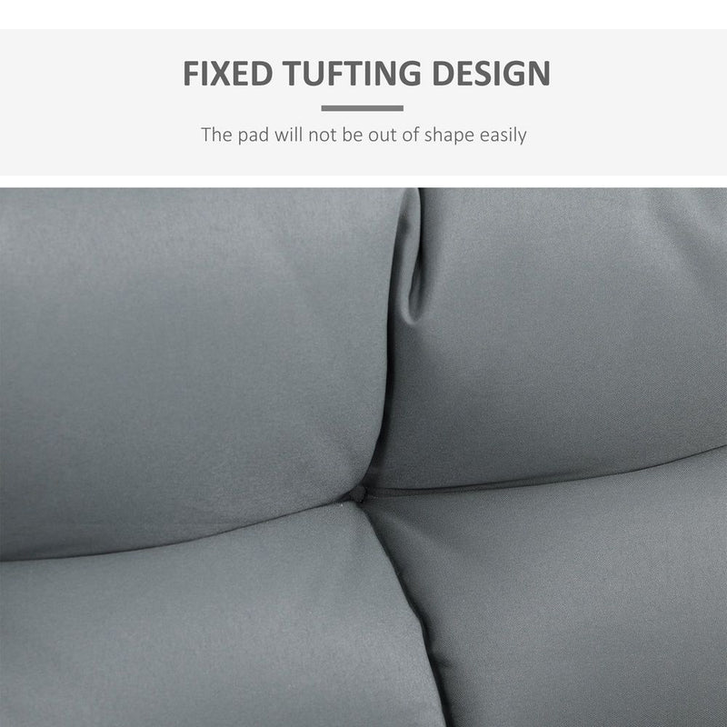 Transform Pallets with 2Pcs Garden Tufted Dark Grey Cushions - Comfortable & Stylish