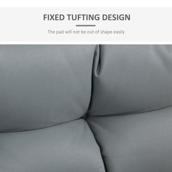 Transform Pallets with 2Pcs Garden Tufted Dark Grey Cushions - Comfortable & Stylish