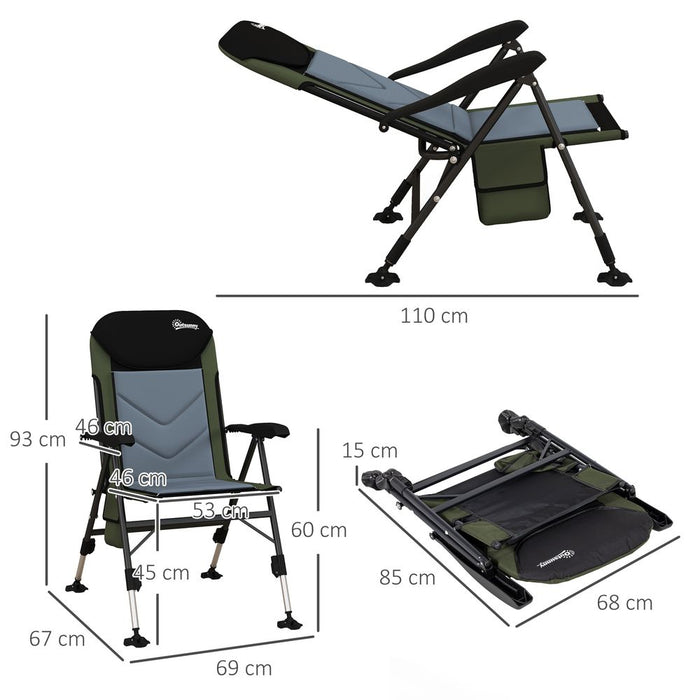 Ultimate Foldable Fishing Chair - 7-Level Backrest - Portable & Comfortable - High Quality