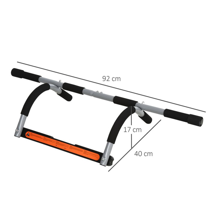 HOMCOM Indoor Fitness Door Bar - Upper Body Workout - Home Gym - Pull-ups - Professional Quality