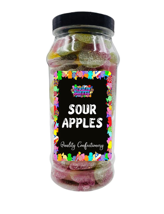 Sour Apple Retro Sweets Gift Jar - Deliciously Fizzy & Packed with Flavor - Perfect as a Gift or Treat Yourself!