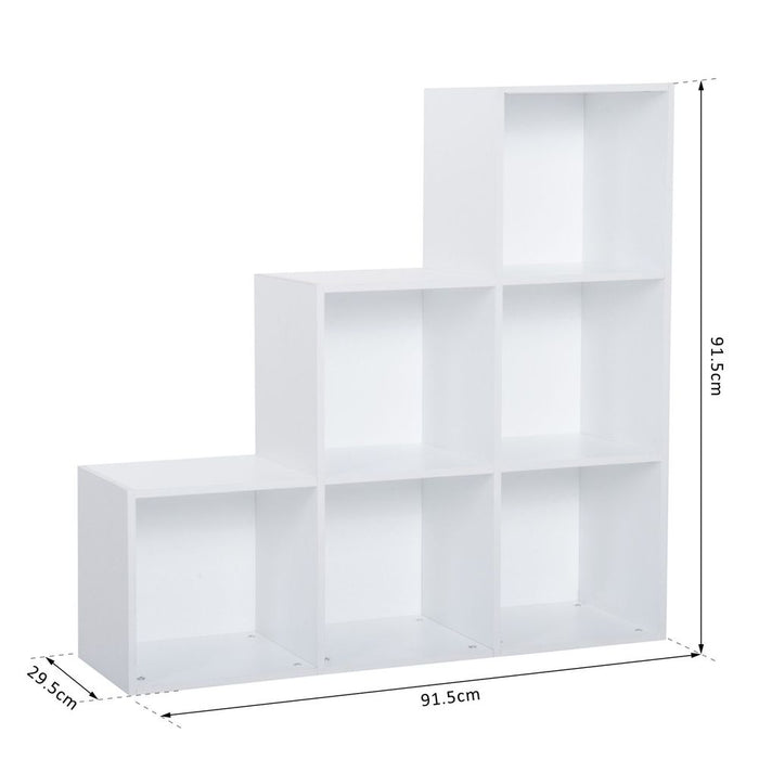 Premium White Storage Cabinet: 6 Cubes, Closet Organiser, 3-Tier Shelf