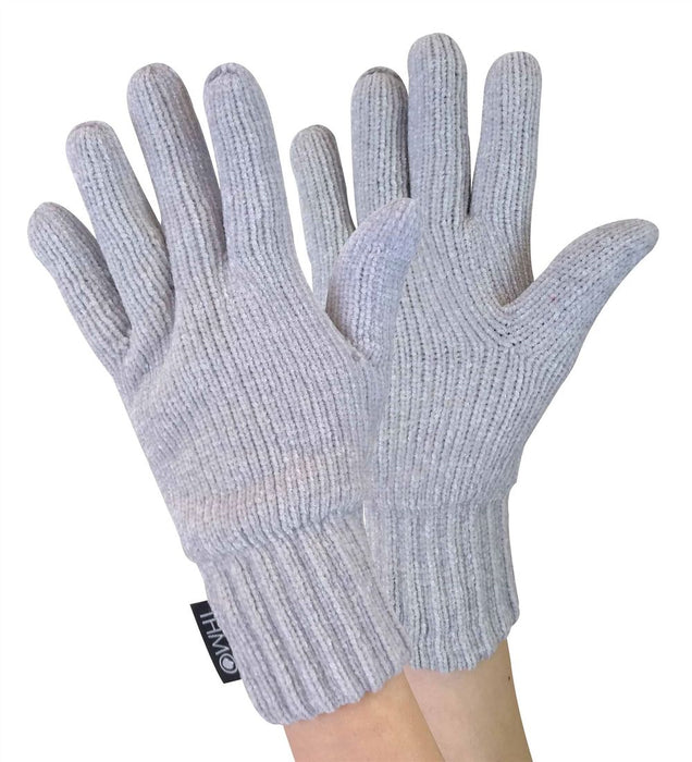 Ladies THMO Gloves - Expertly Insulated, Warm, Winter Accessories - Black, Grey, Red - 100% Acrylic - Machine Washable