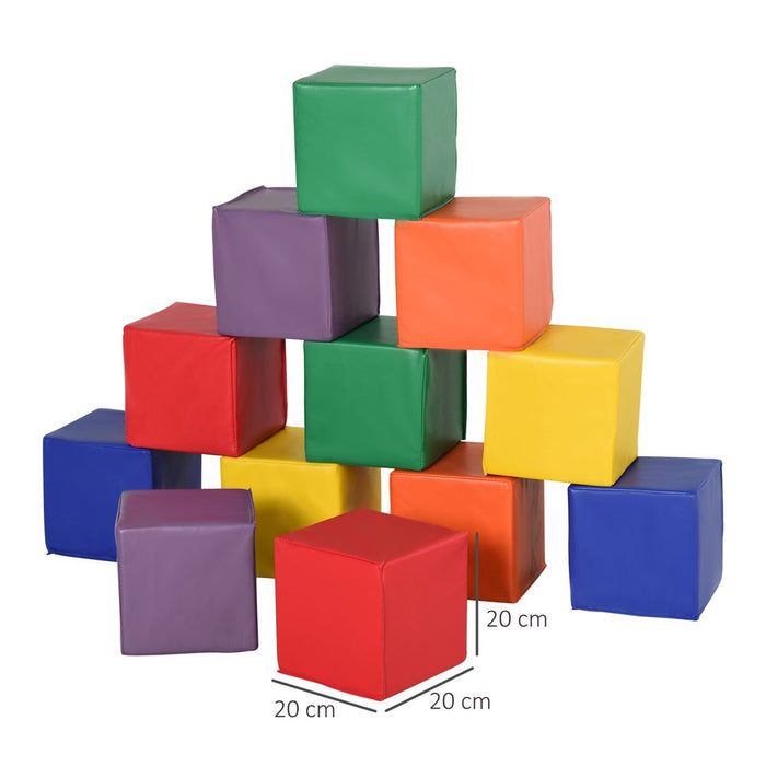 Premium Quality Kids Soft Play Blocks - Safe and Fun Toy for Fine Motor Skills - HOMCOM