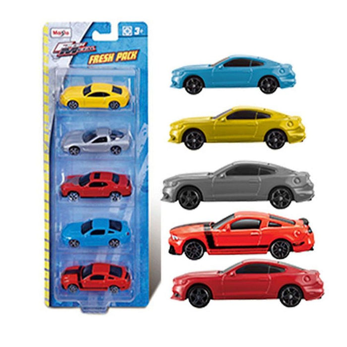 Maisto 5 Diecast Cars Collection - Fresh Metal, Highly Detailed - Perfect Gift for Kids!