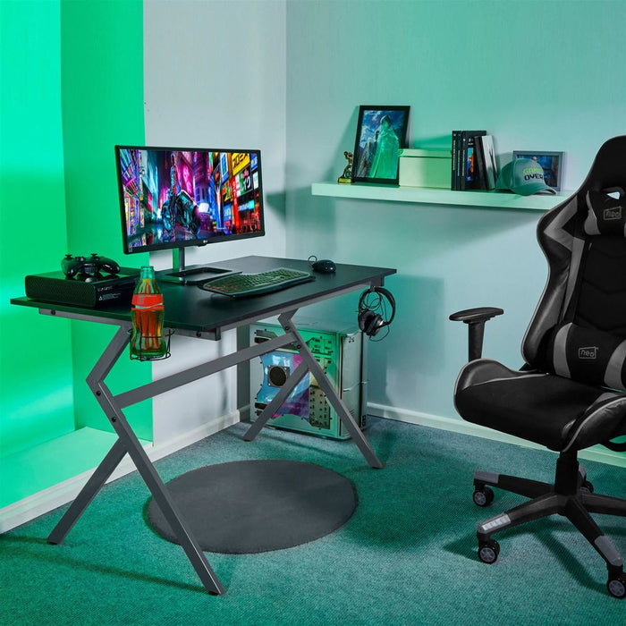 Ergonomic Gaming Desk with Headphone Hook