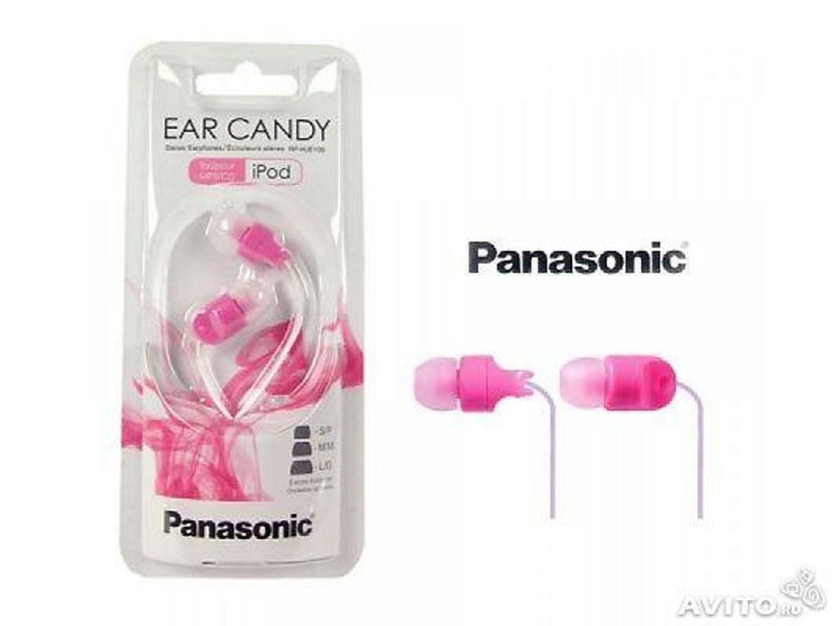 Panasonic Ear Candy Earphones - High Quality, Pink Design, Multiple Sizes, Wide Frequency Range