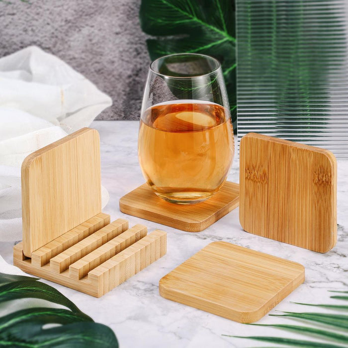 Natural Bamboo Coasters - Protect Your Furniture with Style