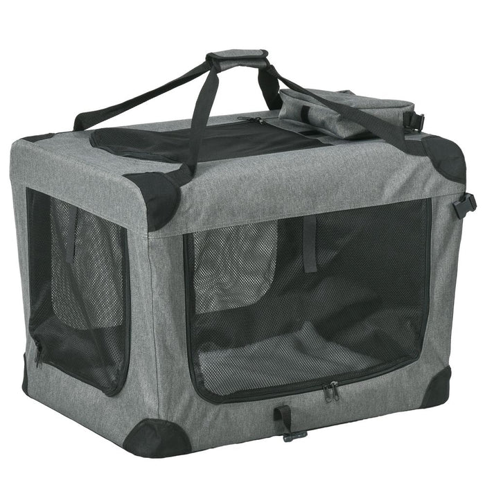 PawHut Foldable Pet Carrier Bag, Grey 70x51x50cm