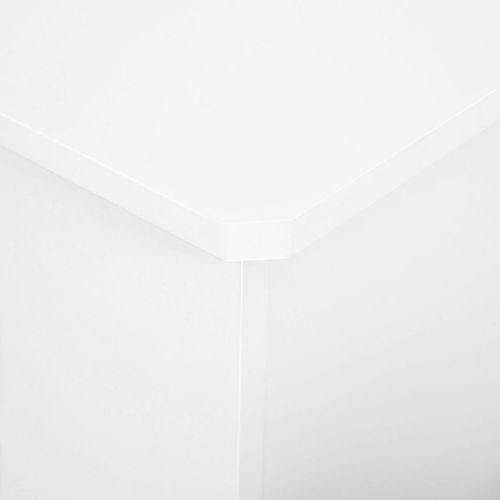 HOMCOM Modern Radiator Cover Cabinet Slatted Design MDF White Medium