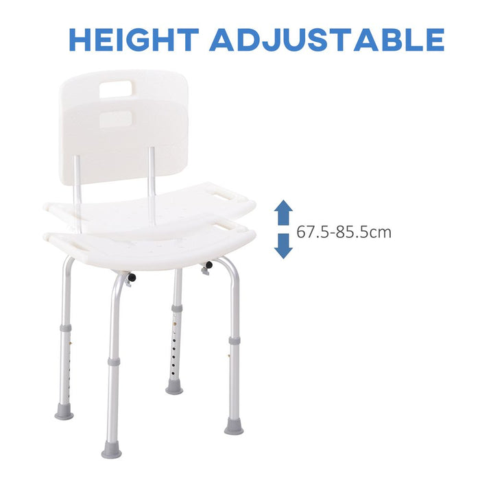 Premium Bath Chair: Safety Seat for Elderly, Adjustable Height, Durable - HOMCOM