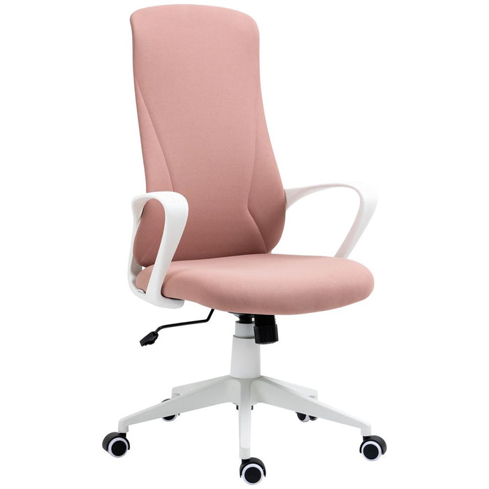 Premium Vinsetto High-Back Office Chair - Adjustable Height, Elastic Design, Pink