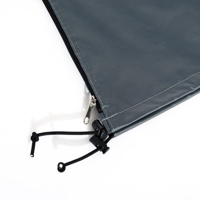 Garden Offset Umbrella Cover- Waterproof, Grey- Protects against Rain, Snow, Dirt- Side Zipper, Bottom Buckle