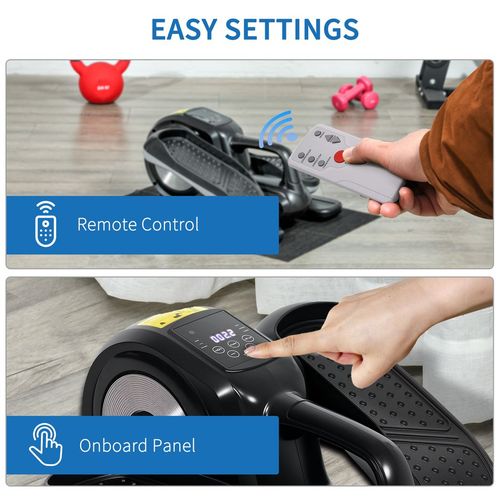SPORTNOW Mini Elliptical Machine, Seated Pedal Exerciser w/ Remote Control