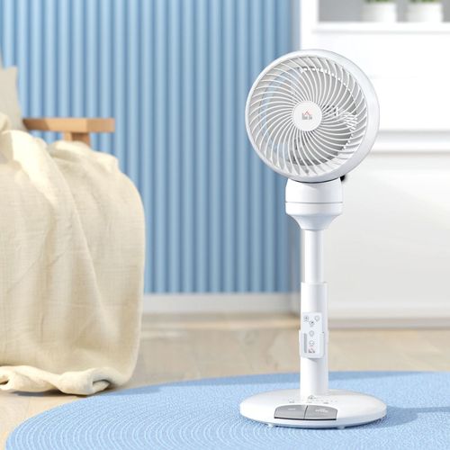 HOMCOM 9 Inch Height Adjustable Air Circulator Fan 70° Oscillating 9 Setting