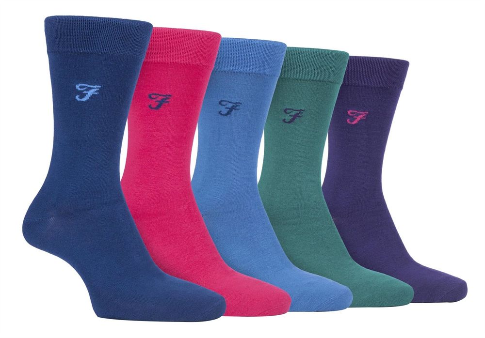 Farah - 5 Pack Bamboo Bright Socks