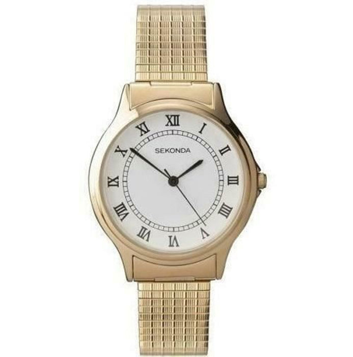 Sekonda Mens Gold Expandable Bracelet Watch 3021B - High Quality, Stylish, and Reliable Timepiece