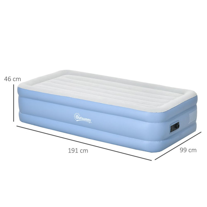 Ultimate Comfort Inflatable Mattress, Electric Pump, 191x99x46cm: Perfect for Limited Spaces!