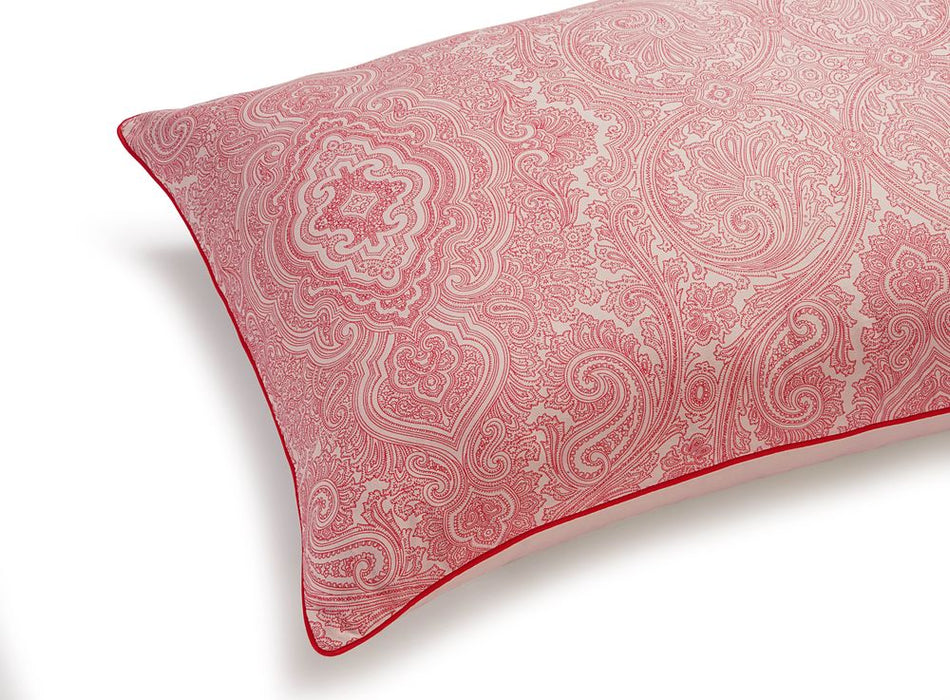 Premium 400TC Paisley Print Duvet Set - Red; Soft, Lustrous & Easy Iron - Buy Now!