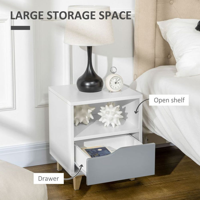 Modern Nightstand - 2-in-1 Storage Solution for Bedroom & Living Room