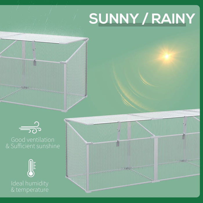 Outsunny Aluminium Greenhouse Cold Frame - Grow Plants Year Round