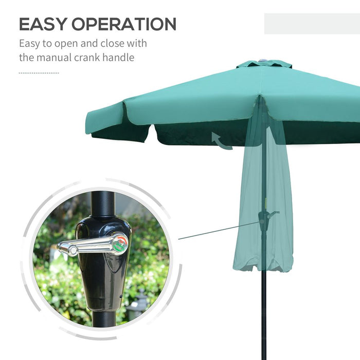 Premium 2.66m Patio Umbrella - Top-Quality Garden Shade, Green - Buy with Confidence!