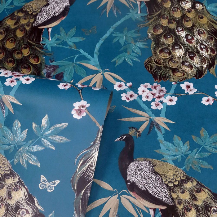 Opulent Peacock Teal & Gold sw12: Luxurious, High-Quality Decor