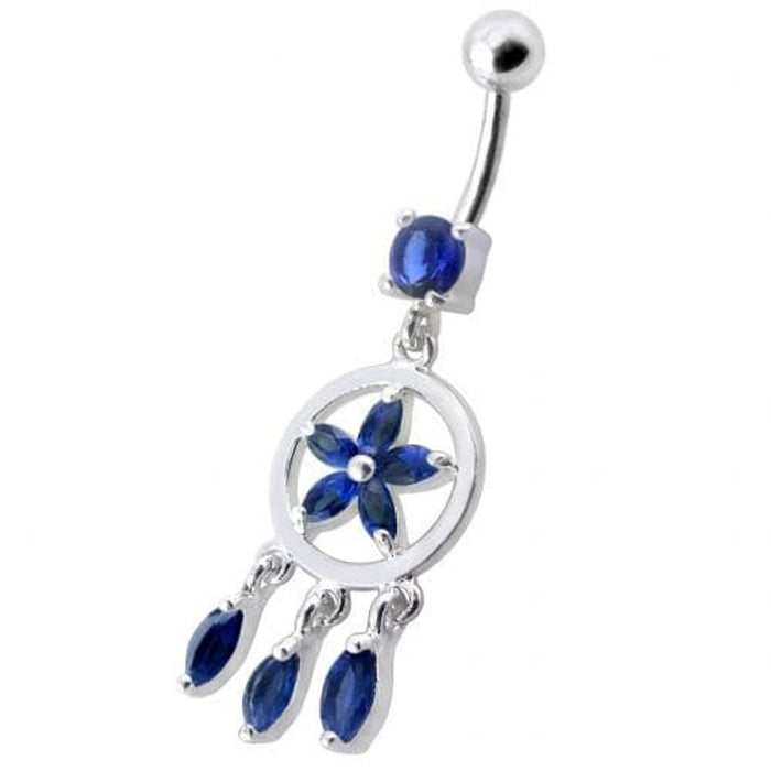 Fancy Dangling SS Belly Ring