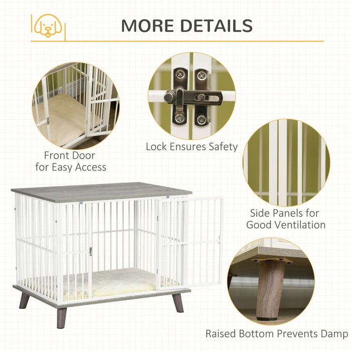 PawHut Dog Crate Furniture, Indoor Dog Kennel Side Table