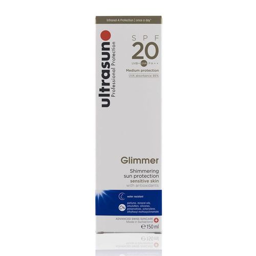 Ultrasun Glimmer Shimmering Sun Protection Sensitive Skin SPF20, 150ml