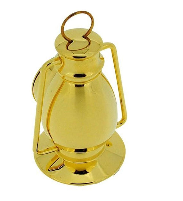 Gold Plated Metal Hurricane Lamp Clock - Solid Brass - Limited Stock - High Quality - Clearance Sale
