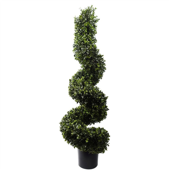 120cm UV Resistant Outdoor Spiral Boxwood Artificial Tree - Realistic Replica - Professional Quality