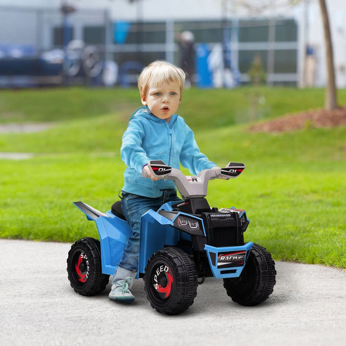 HOMCOM Electric Quad Bike, 6V Kids Ride-On ATV, for Ages 18-36 Months - Blue