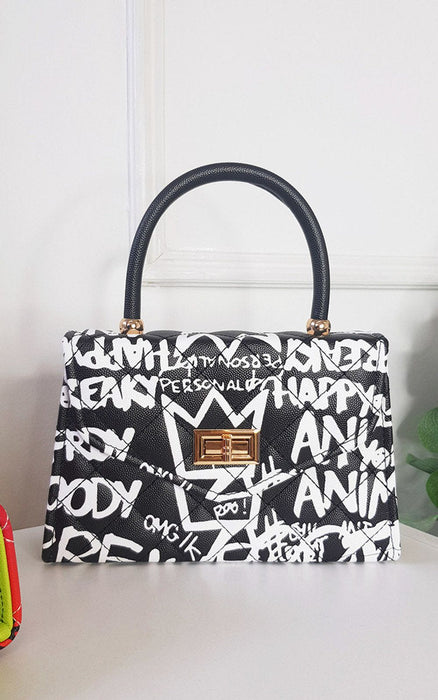 Phoebe Graffiti Print Handbag: Trendy, Durable, and Stylish for Everyday Wear